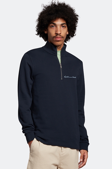 TIPPED RIB FUNNEL NECK DARK NAVY 1