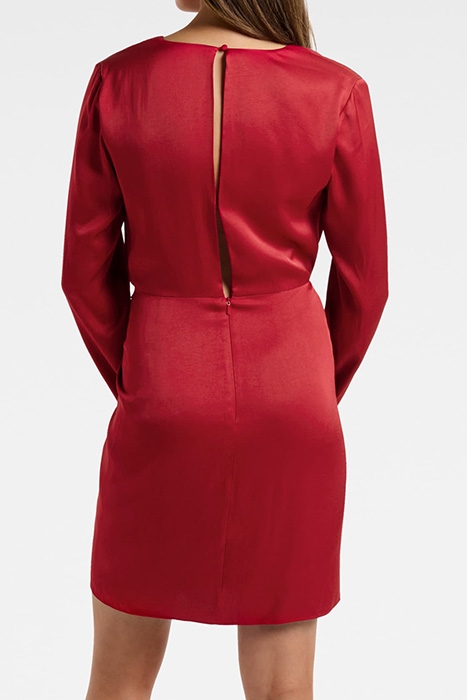 AVA SATIN SARONG MINI DRESS RED 2