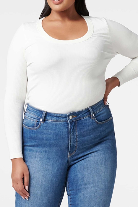 SIENNA CURVE SCOOP NECK LONG SLEEVE PORCELAIN 2