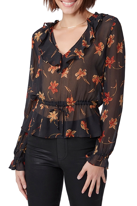 NATHALIE BLOUSE BLACK MULTI 1