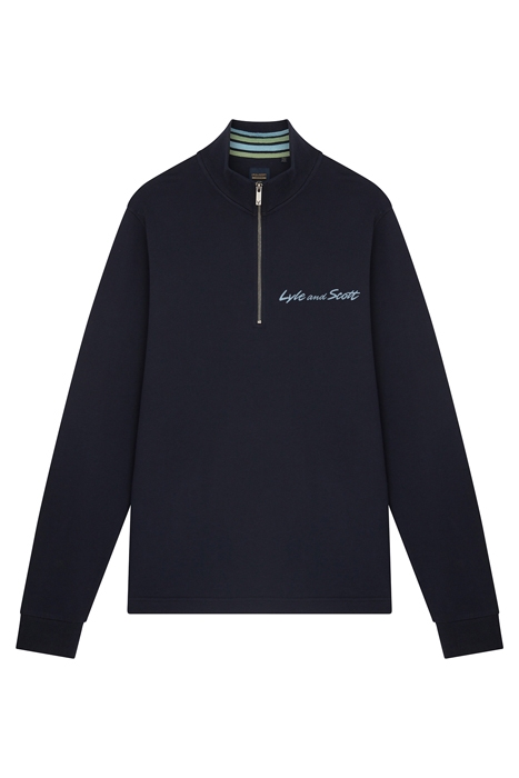 TIPPED RIB FUNNEL NECK DARK NAVY 5