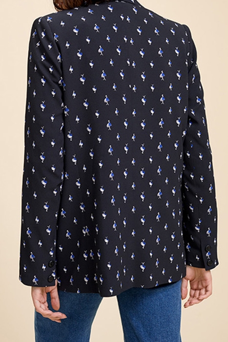 VILMA - BLACK SUIT JACKET WITH BALLERINA PRINT 2