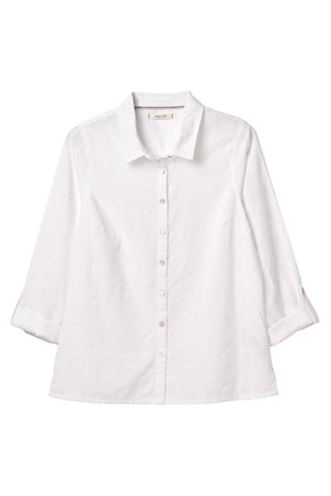 EMILY EMBROIDERED SHIRT WHITE PLAIN 1