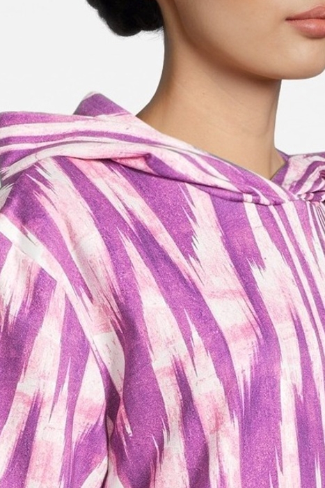 CORCIANO OVERSIZED HOODY PURPLE ABSTRACT ETNO AOP 5