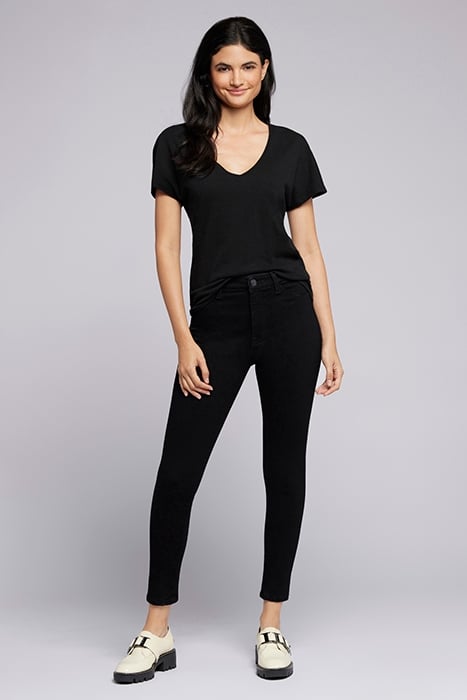 THE BORDERLINE HIGH RISE SKINNY CROP JEAN COAL 4