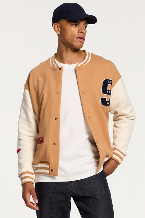MEN VARSITY JACKET FOOTBALL BAKER BROWN 2