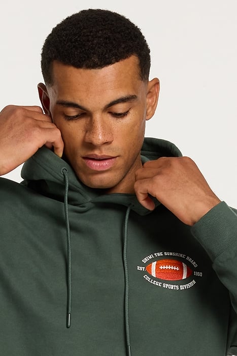 MEN COLLEGE SPORTS HOODIE CILANTRO GREEN 5