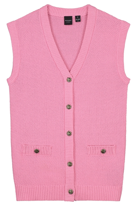 GLORIA SLEEVELESS CARDIGAN SWEET PINK 1