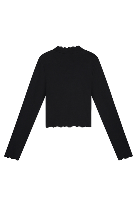 RIB TOP TURTLE LS CROPPED BLACK 2