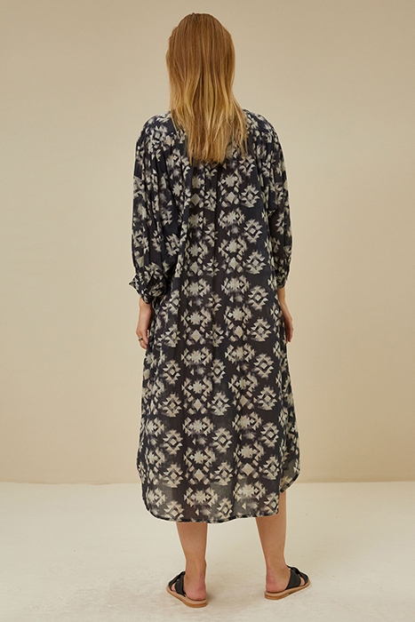 LUCY MADRAS DRESS MADRAS BLACK PRINT 2
