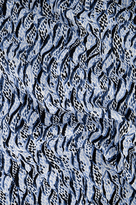 ARCHANA BUTTERFLY SHORT DRESS CREAM WHITE/OCEAN BL 7