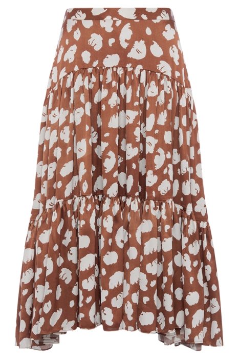 PF AIMEE INU TIERED SKIRT BROWN PATINA-CLCREAM 3