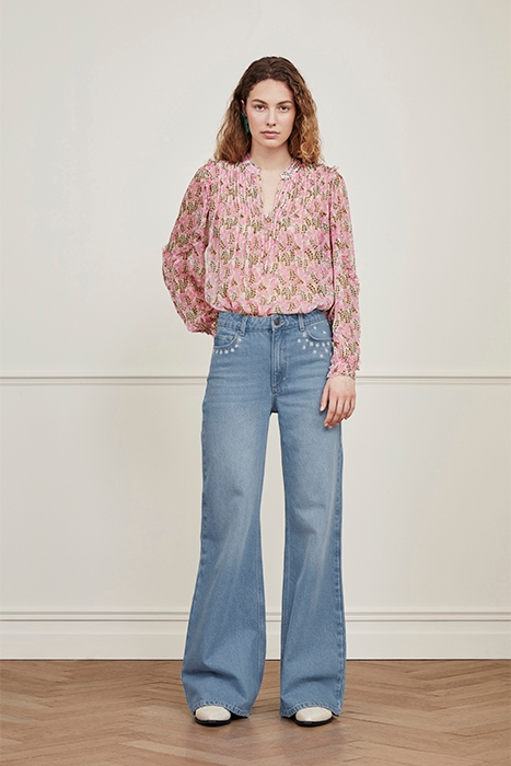 HANNI TOP WARM WHITE/PURPLE PR 3