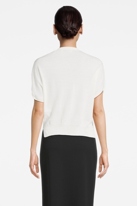 BRONTE SS CARDIGAN CHALK WHITE 2