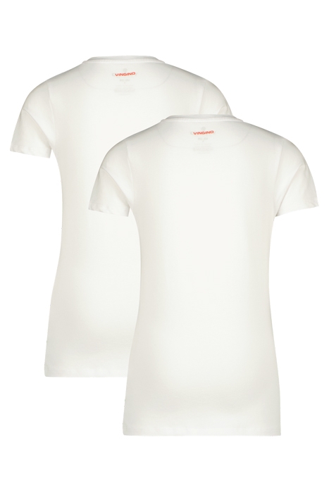 T-SHIRT V-NECK (2-PACK) REAL WHITE 2