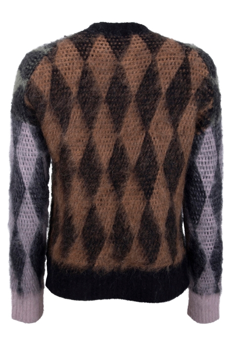 DIAMOND CREW NECK BLACK/SAGE/PINK 2