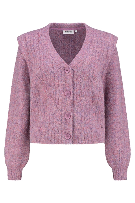 LADIES ASPEN CARDIGAN WINE PURPLE 6