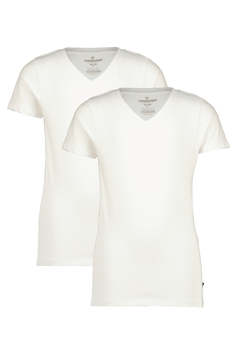 T-SHIRT V-NECK (2-PACK) REAL WHITE 1