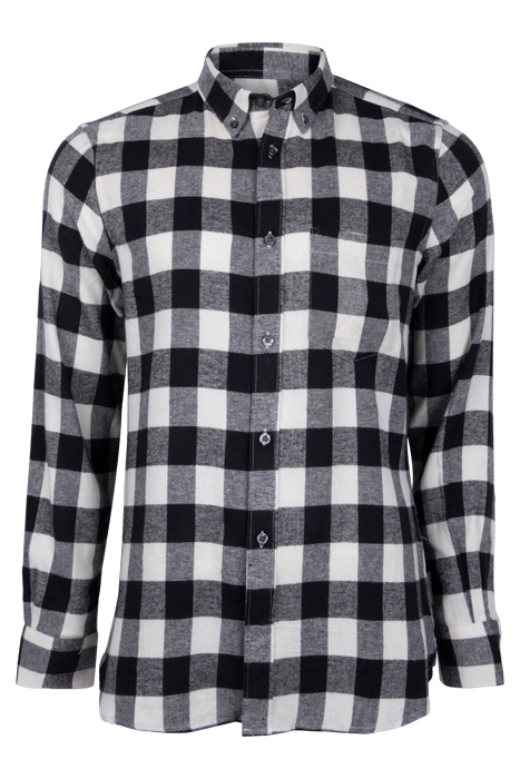 LARGE GINGHAM FLANNEL LS ECRU 1