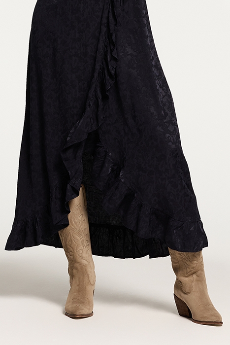 LADIES MODENA DRESS FOREST JAQUARD DARK NAVY BLUE 5