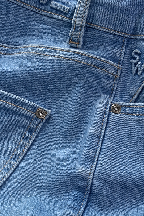 SKINNY HIGH WAIST DENIM MID BLUE DENIM 4