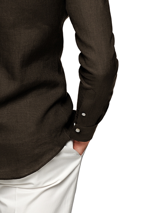 BROWN SLIM FIT SHIRT BROWN 6