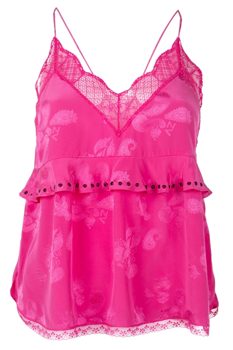 CHARLIE JAC PAISLEY CARACO FRAMBOISE 1