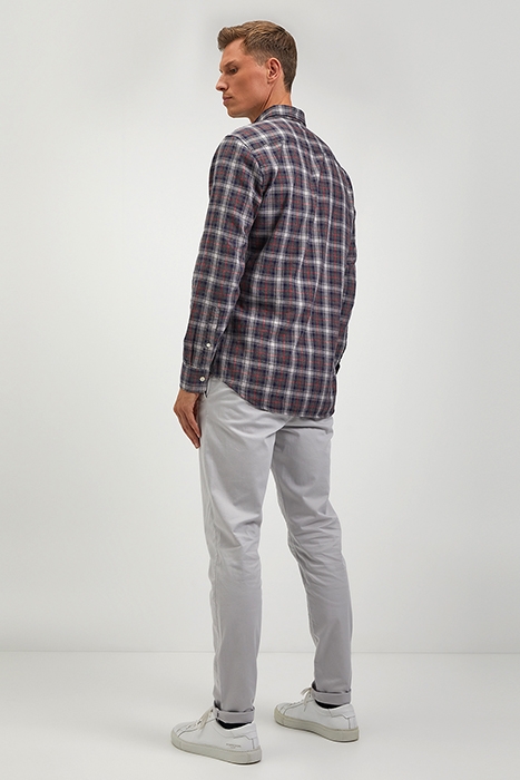 BIG CHECK SHIRT DARK GREY MELANGE 2