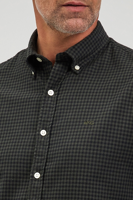 FLANNEL GINGHAM SHIRT NAVY 4