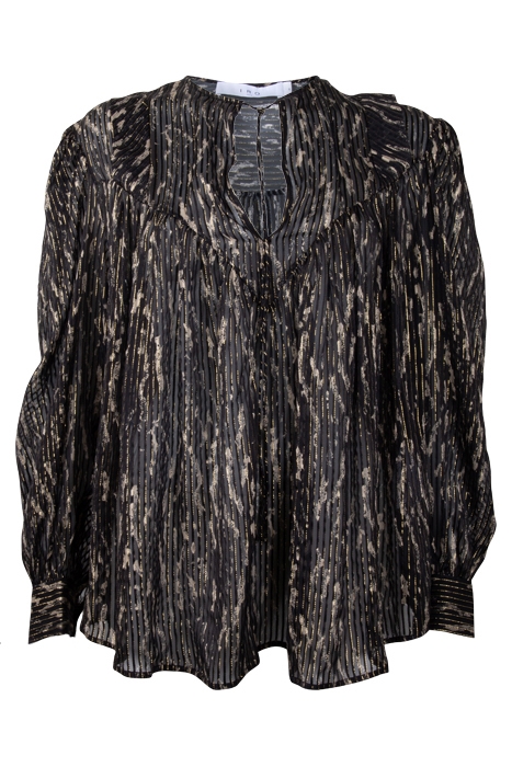 ARTYA BLOUSE IN BLACK/BEIGE 1