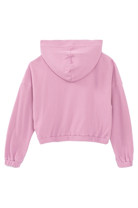 GIRLS’ VIOLET WAFFLE HOODIE 2