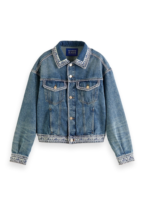 EMBROIDERED WASHED DENIM TUCKER JACKET — BACK IN THE DAY 1