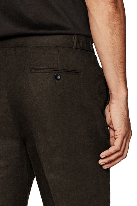 DARK BROWN DRAWSTRING AMES TROUSERS DARK BROWN 6