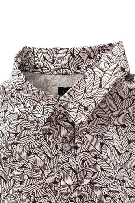 BOYS’ BLACK GRAPHIC LEAF PRINT SHIRT 3