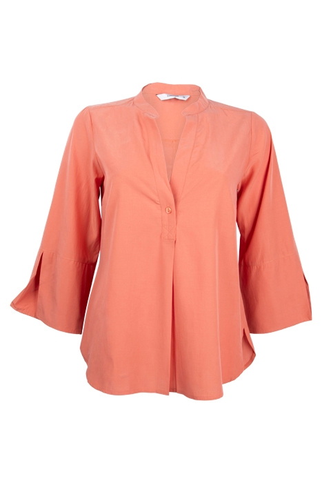 TOP V NECK TENCEL/COTTON WARM APRICOT 1