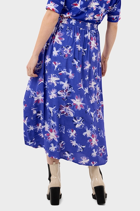 A-LINE FLORAL PRINT SKIRT WITH ELASTIC BAND SPECTRUM BLUE 2