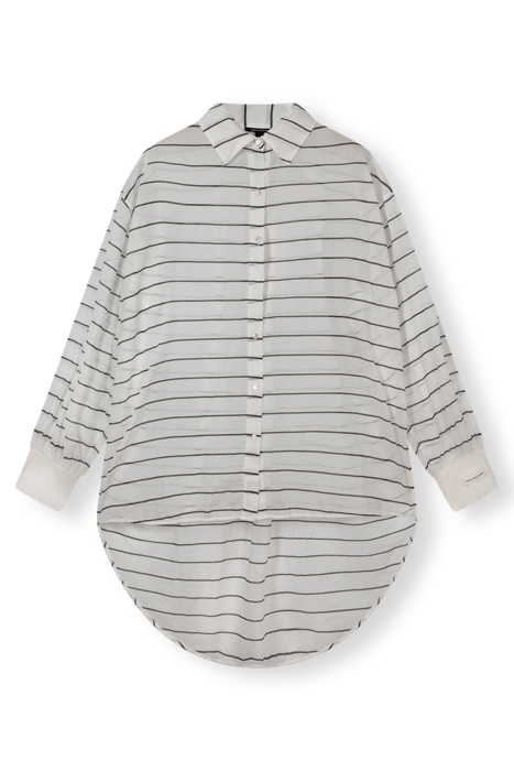 OVERSIZED BLOUSE STRIPE ECRU/BLACK 3