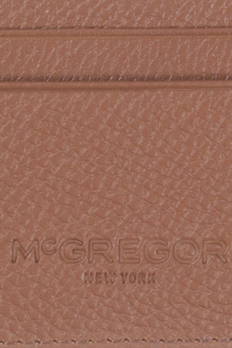 MONOGRAMMED LEATHER CREDIT CARD HOLDER NATURAL 3
