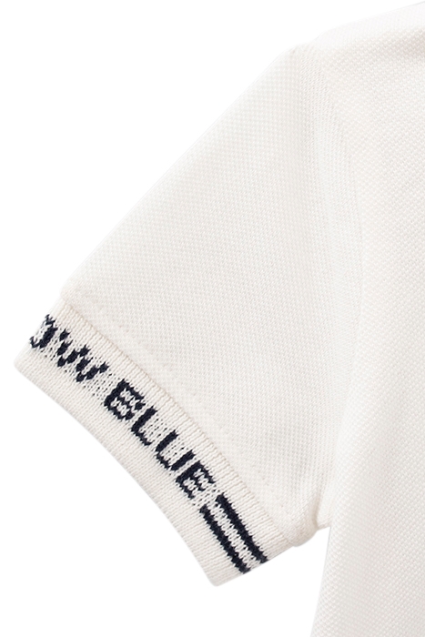 BABY BOYS’ WHITE POLO SHIRT WITH NAVY STRIPED COLLAR 5