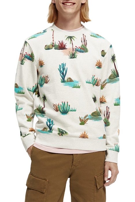 PRINTED CREWNECK FELPA SWEATSHIRT IN ORGANIC COTTON COMBO D 3