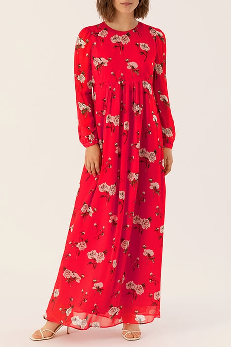 MAXI MATERNITY CHIFFON DRESS LOVERS RED 4