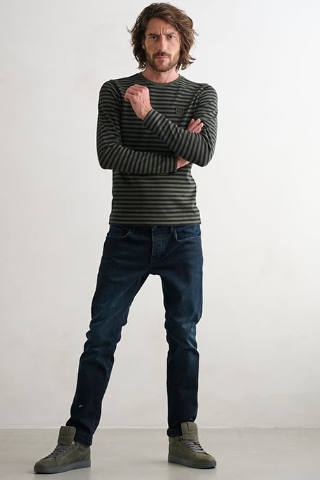 T SHIRT LM GREEN STRIPE 1