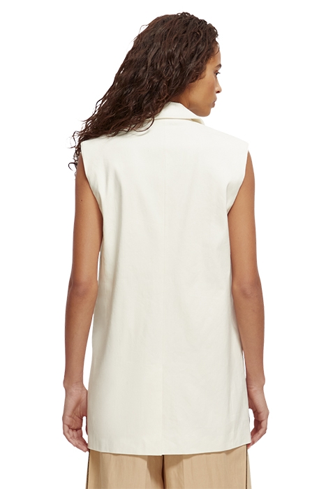LONGER LENGTH SUMMER GILET OFF WHITE 4