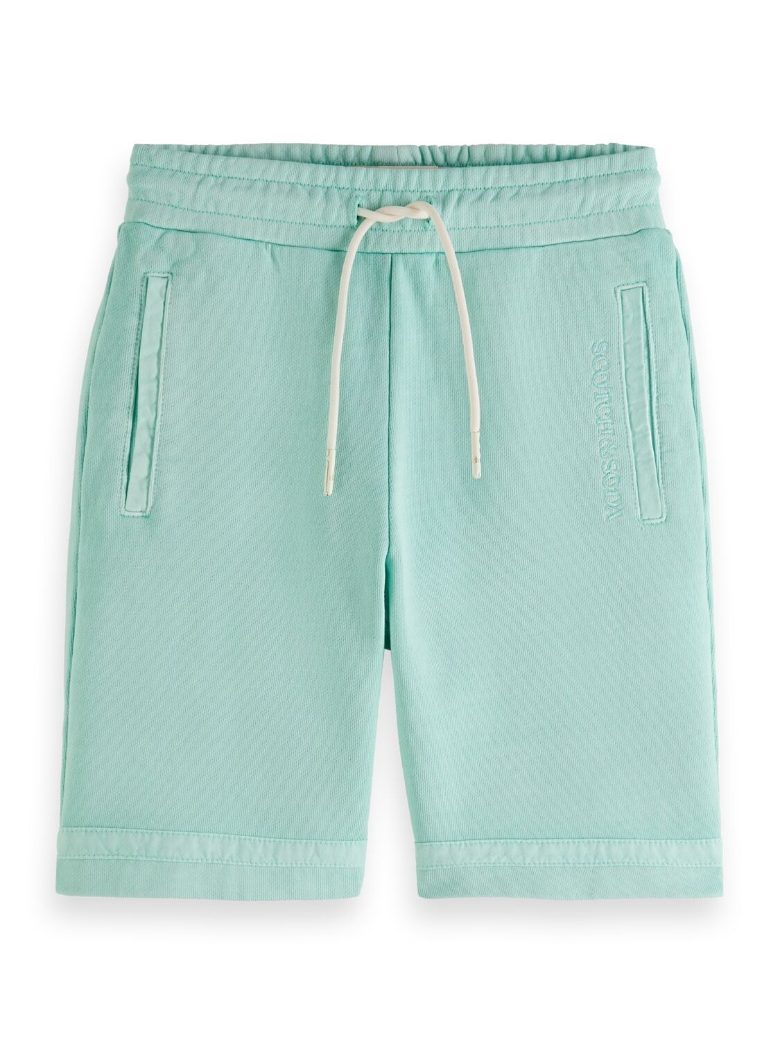 GARMENT-DYED SWEAT SHORT IN ORGANIC COTTON MINT 1