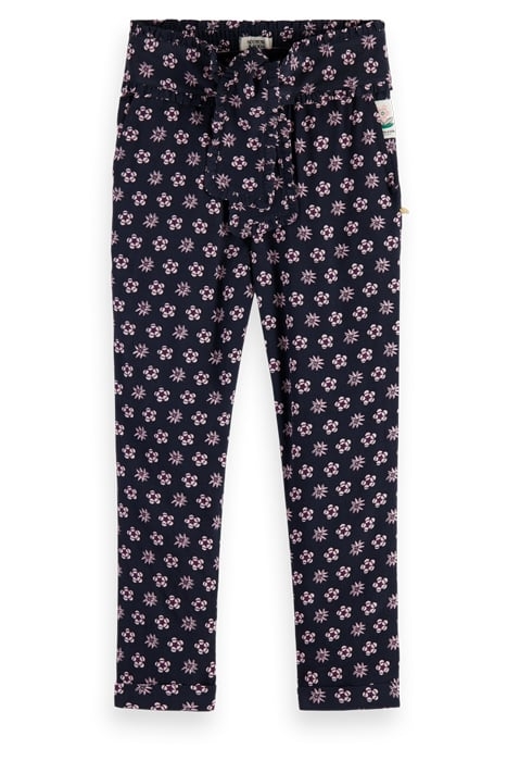 ALL-OVER PRINTED DRAPEY BOW TIE RELAXED SLILM-FIT PANTS NIGH 1