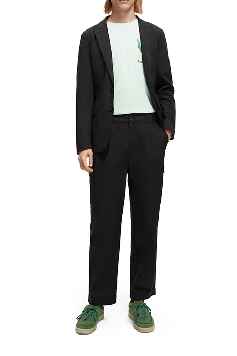 SEASONAL-FIT LIGHTWEIGHT POPLIN CARGO PANTS BLACK 6