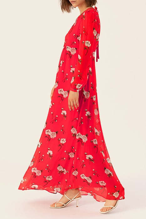 MAXI MATERNITY CHIFFON DRESS LOVERS RED 6