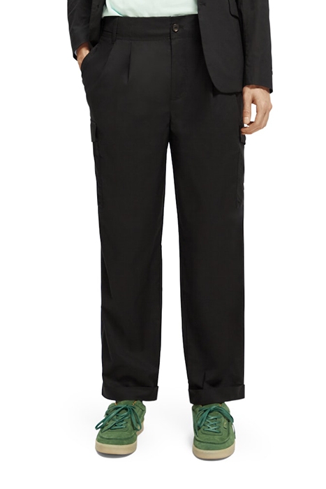 SEASONAL-FIT LIGHTWEIGHT POPLIN CARGO PANTS BLACK 3