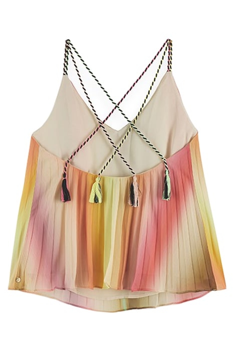 PLEATED RAINBOW TANK IN RECYCLED POLYESTER RAINBOW OMBRE 2