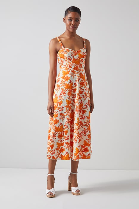 LUCY MIDI DRESS ORANGE 1